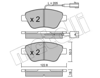 Комплект тормозных колодок METELLI 22-0321-3