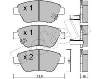 Комплект тормозных колодок METELLI 22-0321-4