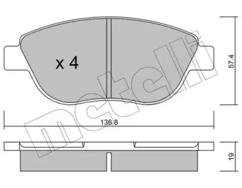 Комплект тормозных колодок METELLI 22-0322-1