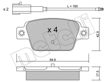 Комплект тормозных колодок METELLI 22-0323-1