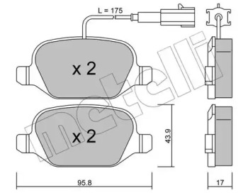 Комплект тормозных колодок METELLI 22-0323-2