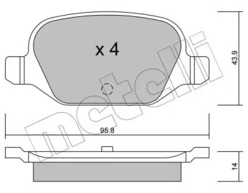 Комплект тормозных колодок METELLI 22-0324-0