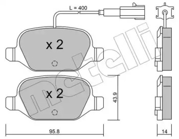 Комплект тормозных колодок METELLI 22-0324-3