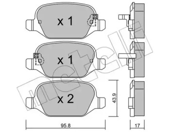 Комплект тормозных колодок METELLI 22-0324-4