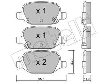 Комплект тормозных колодок METELLI 22-0324-5