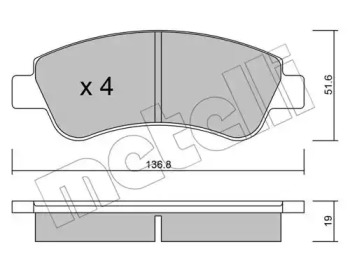 Комплект тормозных колодок METELLI 22-0327-0