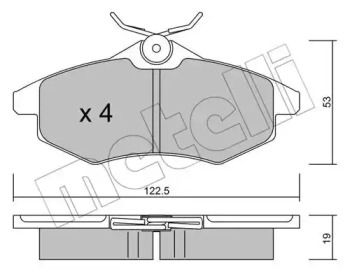 Комплект тормозных колодок METELLI 22-0328-0