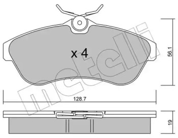 Комплект тормозных колодок METELLI 22-0329-0