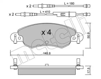 Комплект тормозных колодок METELLI 22-0330-0