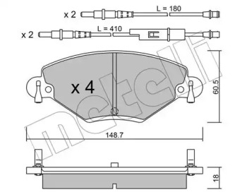 Комплект тормозных колодок METELLI 22-0331-0