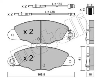 Комплект тормозных колодок METELLI 22-0334-0