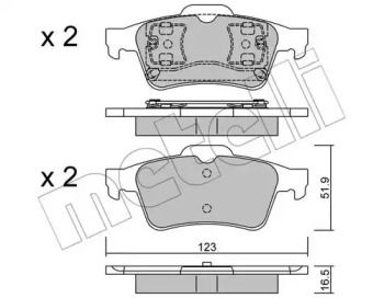 Комплект тормозных колодок METELLI 22-0337-0