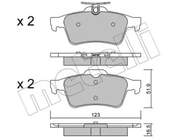 Комплект тормозных колодок METELLI 22-0337-1