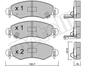 Комплект тормозных колодок METELLI 22-0339-1