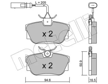 Комплект тормозных колодок METELLI 22-0346-2