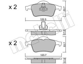 Комплект тормозных колодок METELLI 22-0348-0