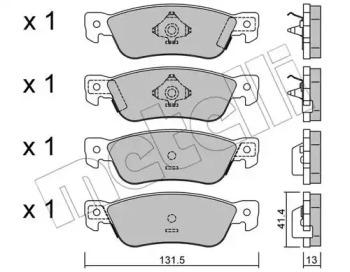 Комплект тормозных колодок METELLI 22-0359-0