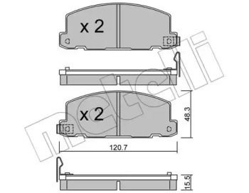 Комплект тормозных колодок METELLI 22-0360-0