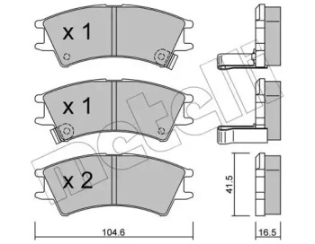 Комплект тормозных колодок METELLI 22-0361-0