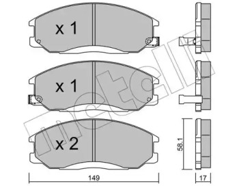 Комплект тормозных колодок METELLI 22-0364-0