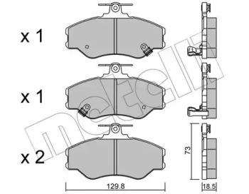 Комплект тормозных колодок METELLI 22-0366-0