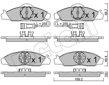 Комплект тормозных колодок METELLI 22-0368-0