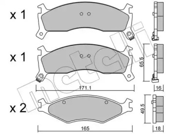 Комплект тормозных колодок METELLI 22-0375-0