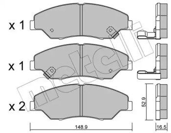 Комплект тормозных колодок METELLI 22-0376-0