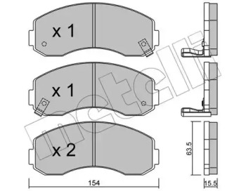 Комплект тормозных колодок METELLI 22-0377-0