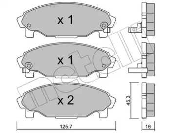 Комплект тормозных колодок METELLI 22-0379-0