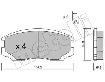 Комплект тормозных колодок METELLI 22-0382-0