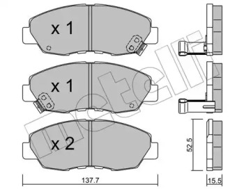 Комплект тормозных колодок METELLI 22-0384-1