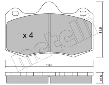 Комплект тормозных колодок METELLI 22-0392-0