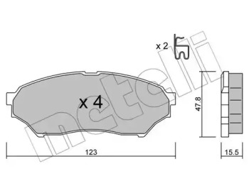 Комплект тормозных колодок METELLI 22-0397-0