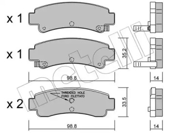 Комплект тормозных колодок METELLI 22-0402-0