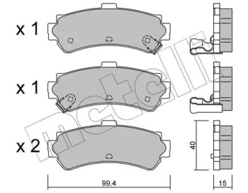 Комплект тормозных колодок METELLI 22-0403-0