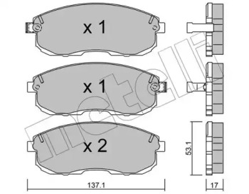 Комплект тормозных колодок METELLI 22-0404-0