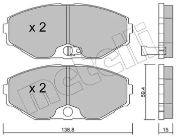 Комплект тормозных колодок METELLI 22-0405-0