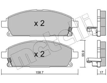 Комплект тормозных колодок METELLI 22-0406-1