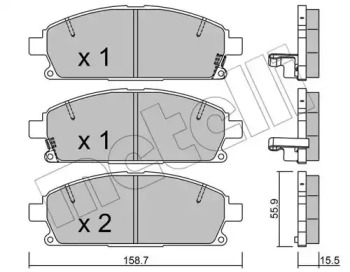 Комплект тормозных колодок METELLI 22-0406-2