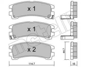 Комплект тормозных колодок METELLI 22-0408-0