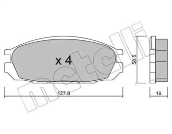 Комплект тормозных колодок METELLI 22-0409-0