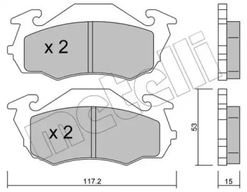 Комплект тормозных колодок METELLI 22-0412-0