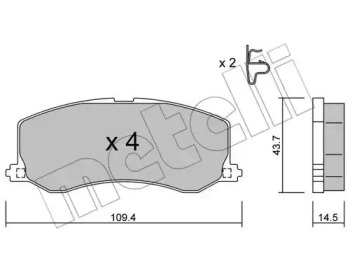 Комплект тормозных колодок METELLI 22-0417-0