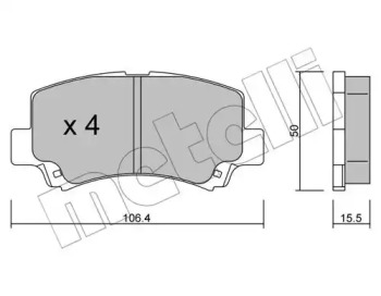 Комплект тормозных колодок METELLI 22-0419-0