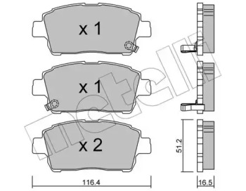 Комплект тормозных колодок METELLI 22-0423-0