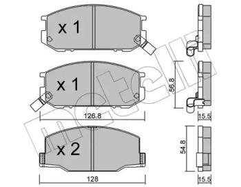 Комплект тормозных колодок METELLI 22-0425-0