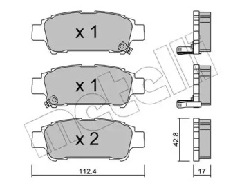 Комплект тормозных колодок METELLI 22-0428-0