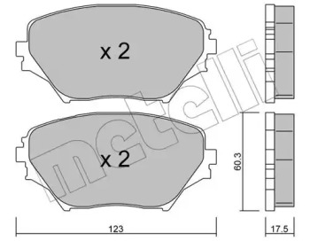 Комплект тормозных колодок METELLI 22-0430-0