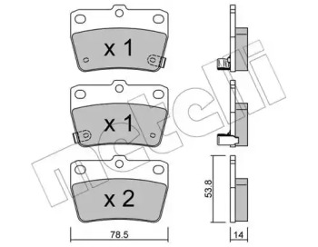 Комплект тормозных колодок METELLI 22-0431-0